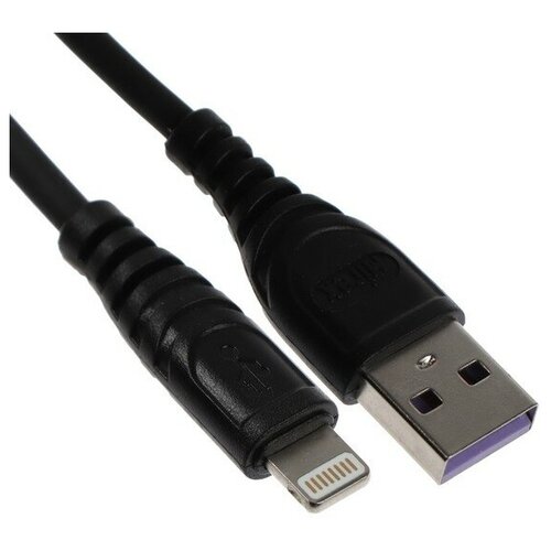 Кабель 13700-007i3BK, Lightning - USB, 3 А, 1.2 м, быстрая зарядка, черный