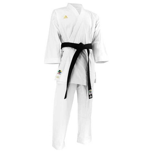 Кимоно для карате adidas без пояса, сертификат WKF, белый кимоно для карате khan без пояса размер 160 белый