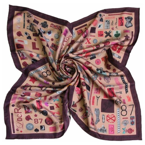 фото Экстравагантный платок с мелкими рисунками и буквами christian lacroix 56499