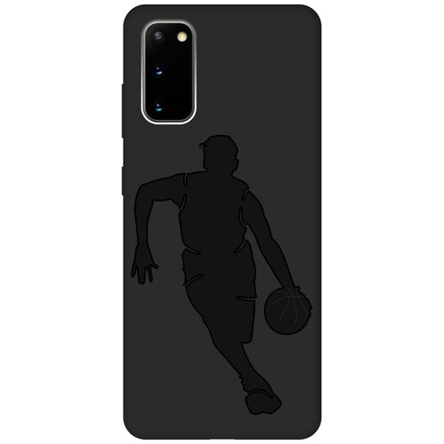 Матовый чехол Basketball для Samsung Galaxy S20 / Самсунг С20 с эффектом блика черный матовый чехол basketball для samsung galaxy a5 самсунг а5 с эффектом блика черный