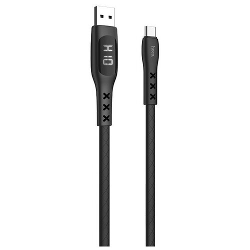Аксессуар Hoco S6 Sentinel USB - Type-C 1.2m Black кабель с цифровым дисплеем быстрой зарядкой t27