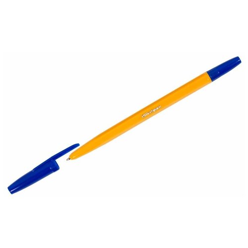 Ручка шариковая OfficeSpace синяя, 1,0мм, желтый корпус (арт. 260022)