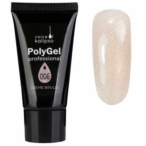 Voice of Kalipso Полигель с шиммером CREME BRULEE №006, 30 мл