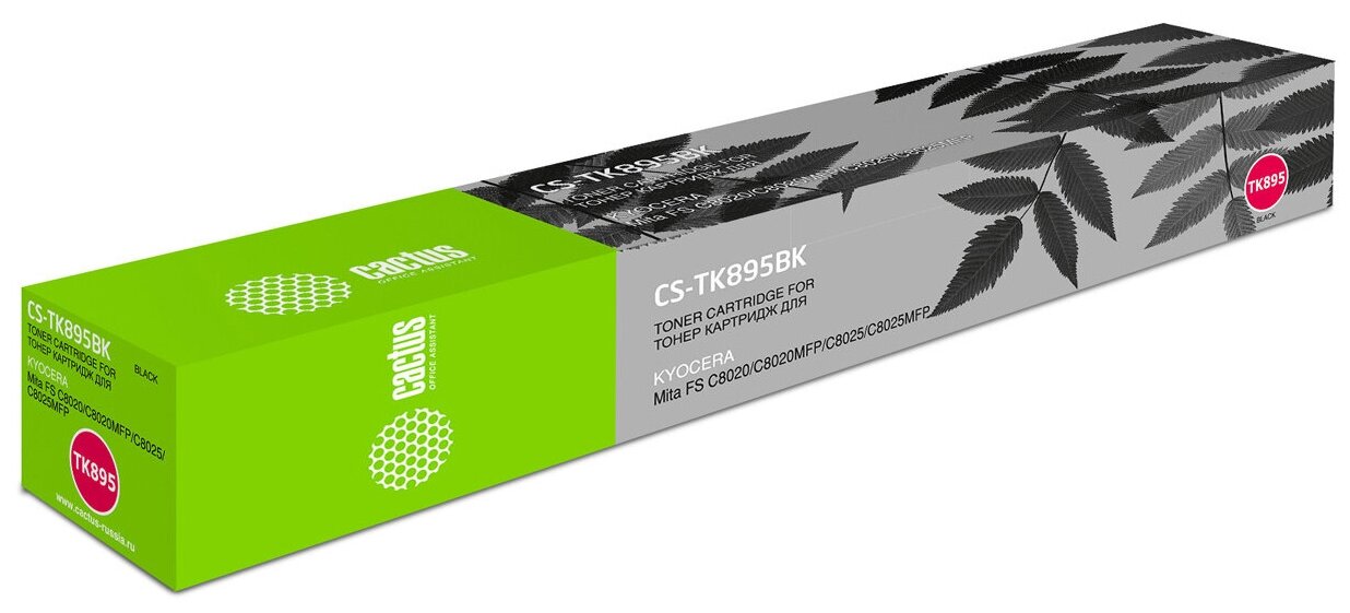 Картридж Cactus CS-TK895BK совместимый тонер картридж (Kyocera TK-895K - 1T02K00NL0) 12000 стр, черный