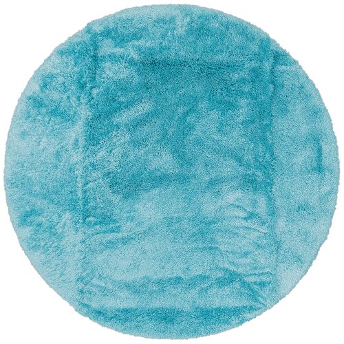 фото Бирюзовый мягкий коврик для ванной комнаты confetti bath miami 3516 turquoise круг (150*150 см)