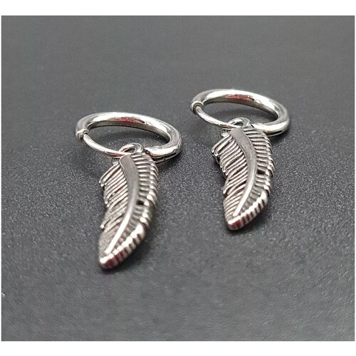 фото Серьги бижутерия кольца (сережки конго длинные) "счастливое перо" серьги хупы подвески конго хупы круглые starfallshop