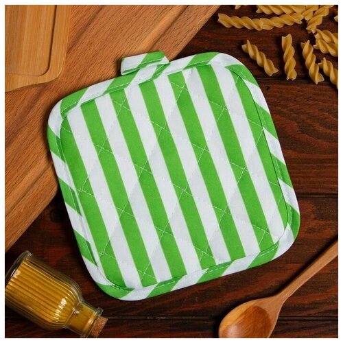 Прихватка цвет зелёный 17х17 см 100 пэ 750₽