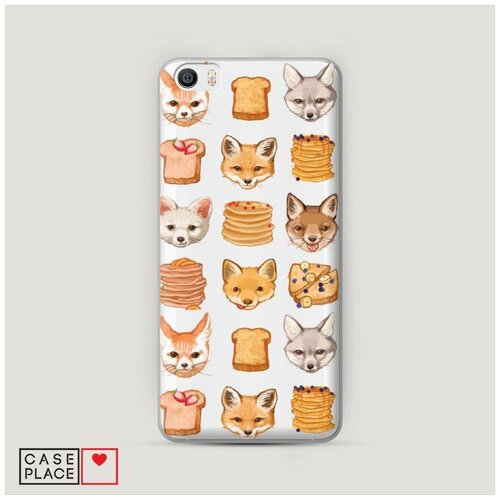 фото Чехол пластиковый xiaomi mi5 лисички case place