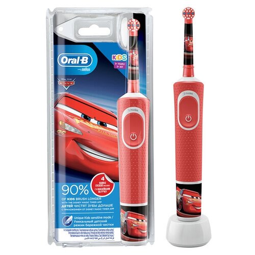 Электрическая зубная щетка Oral-B Vitality Kids Тачки D1004132K красный 189900₽