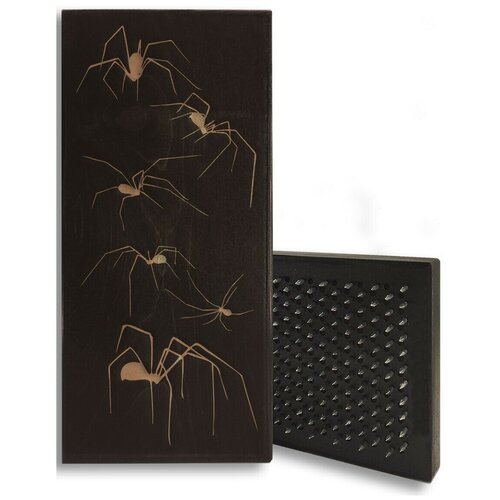 фото Доска садху с динамическими гвоздями, паучки - 192 шаг 10мм черная goodwood