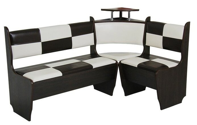 фото Кухонный уголок Домино стандарт 1500х1000х880 Венге/кож. зам 3395208