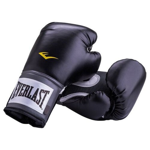 Перчатки тренировочные Everlast PU Pro Style Anti-MB 10oz черные перчатки тренировочные pu pro style anti mb youth красн 8 унций искусственная кожа пена для детей everlast китай красно серый