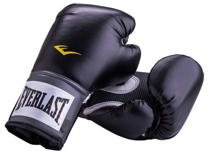 Боксерские перчатки тренировочные Everlast PU Pro Style Anti-MB - Черный (10 oz)