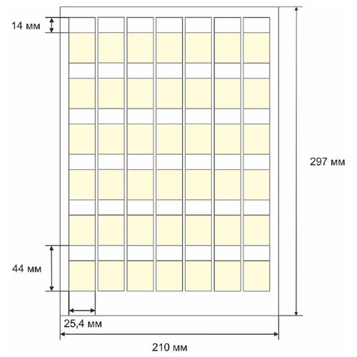 Этикетка для кабеля и провода СЛМ 25.4х44, 42 шт/лист