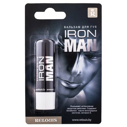 Relouis Бальзам для губ Iron man, черный