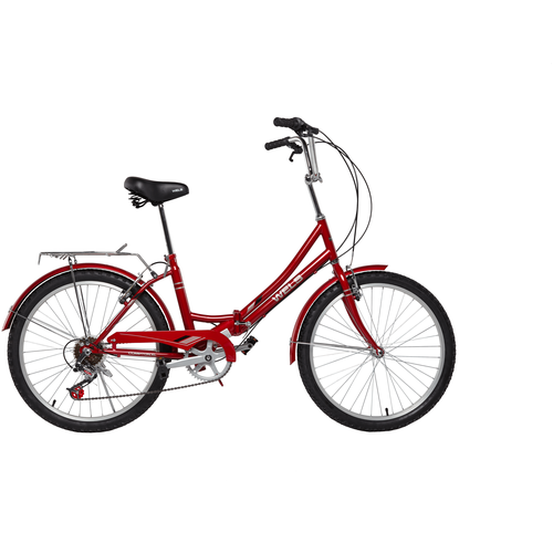 Складной велосипед WELS Compton XL (24, 6 ск, красный, 2021/2022)