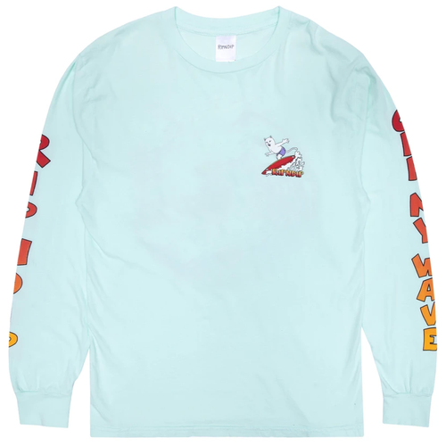 фото Лонгслив ripndip off my wave размер l, aqua