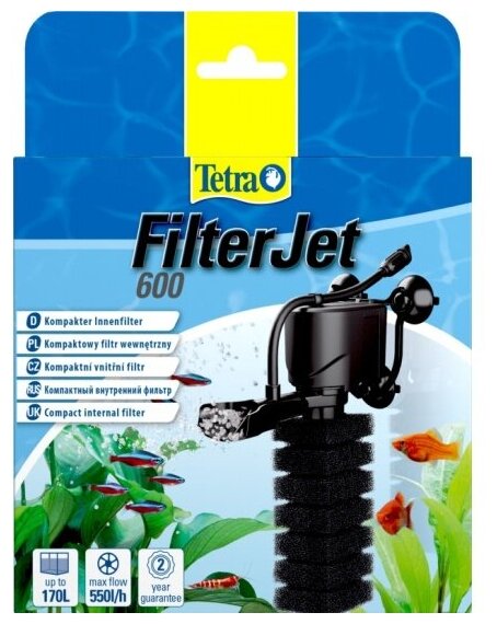 Внутренний фильтр Tetra FilterJet 600, для аквариумов 120-170 литров (до 550л/ч)