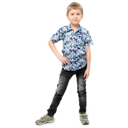 7039-202 Рубашка для мальчика (92-52(26); белый/ динозавры (4062)) от TREND
