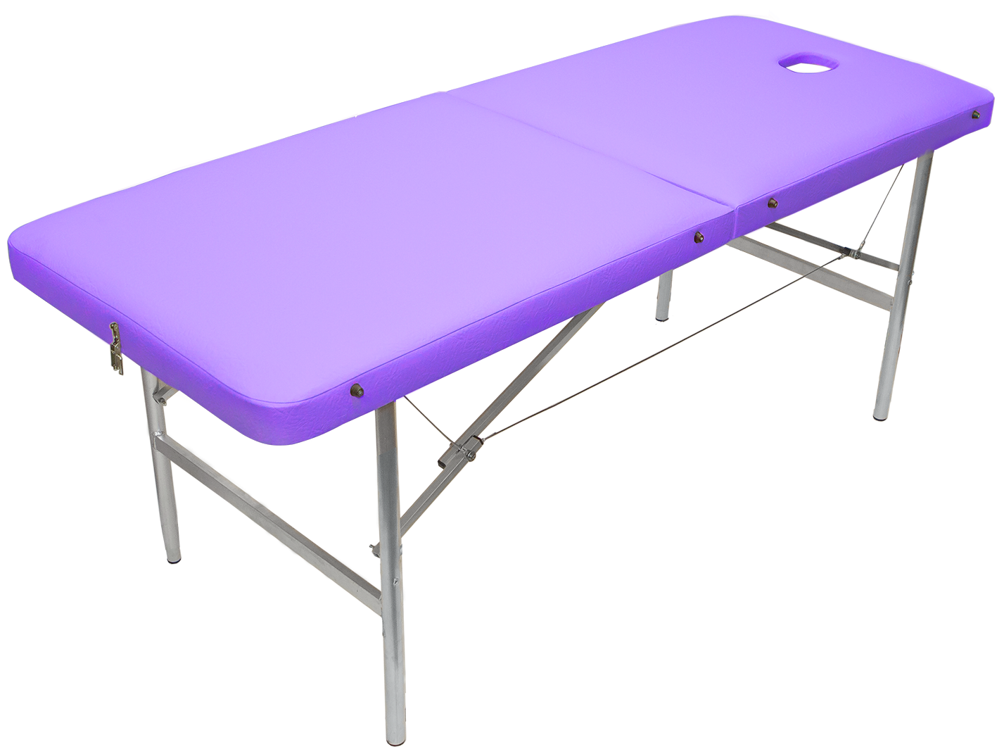 Массажный стол складной Стандарт 180П75, 180х60, Сиреневый Экокожа, для массажа, для работы на выезде, расслабляющий массаж, массаж спины