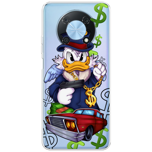 Силиконовый чехол на Huawei Nova Y90 / Хуавей Нова 90 Scrooge McDuck with a Gold Chain, прозрачный силиконовый чехол на huawei nova 5i хуавей нова 5i scrooge mcduck with a gold chain прозрачный