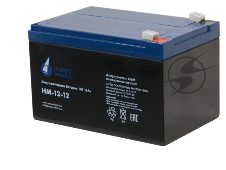 Парус-электро Аккумуляторная батарея для ИБП HM-12-12 (AGM/12В/120Ач/клемма F2) (HM-12-12)