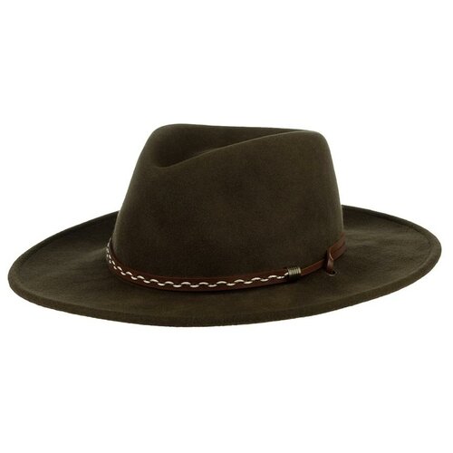 фото Шляпа ковбойская bailey, шерсть, утепленная, размер 59, коричневый
