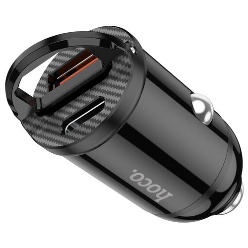 фото Автомобильное зарядное устройство hoco nz2 link pd30w+qc3.0 car charger черный