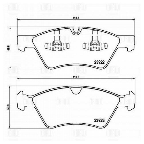 Колодки торм. для а/м Mercedes ML (W164) (05-) диск. перед. (PF 4279), TRIALLI PF4279