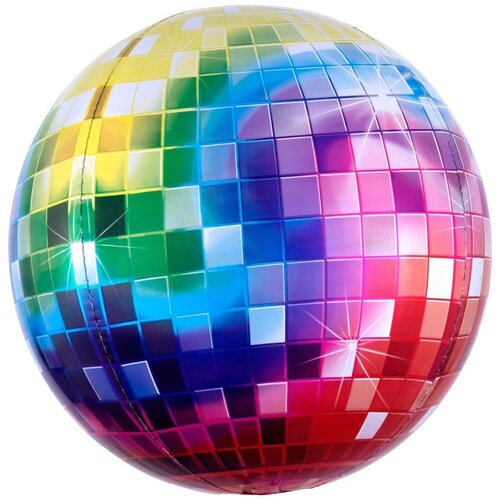 фото Шар (24''/61 см) сфера 3d, яркое диско, разноцветный, градиент, 1 шт. falali
