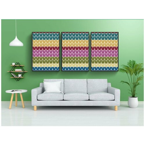 фото Набор модулных постеров для интерьера "neule, ремесло, красочный" 60x90 см. в тубусе, без рамки lotsprints