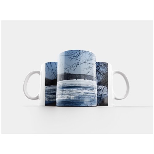 фото Кружка "реки делавэр, замерзшая река, зима" 320 мл lotsprints