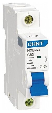 Выключатель автоматический 2п C 10А 6кА NXB-63 (R) | код 814091 | CHINT (9шт. в упак.)