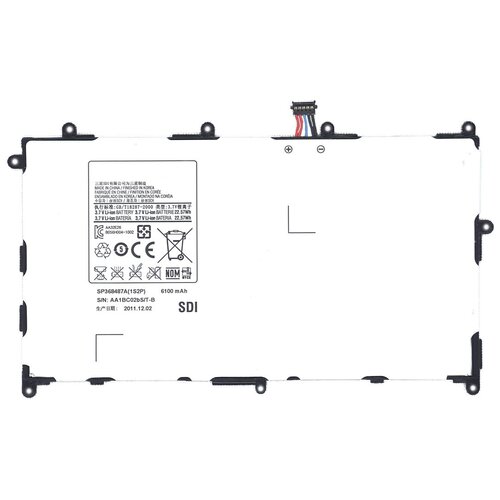 Аккумуляторная батарея SP368487A(1S2P) для Samsung Galaxy Tab 8.9, GT-P7300 6100mAh шлейф для samsung p7300 p7310 p7320 galaxy tab 8 9 на дисплей