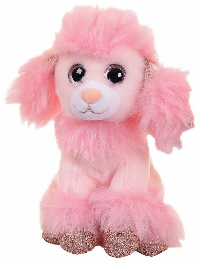 Мягкая игрушка ABtoys Собачка Карамелька, розовая 14 см M0084/розовый