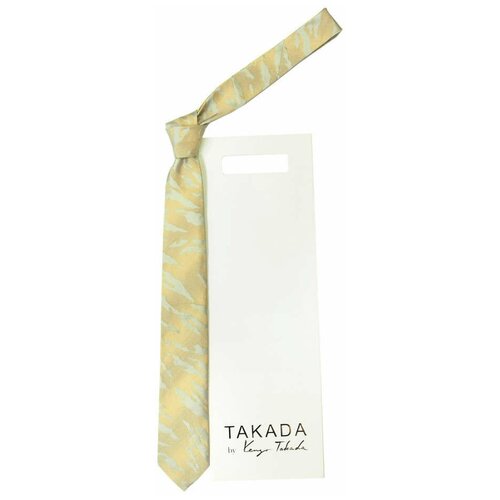Светло-бежевый галстук с серебристыми полосками Kenzo Takada 826344