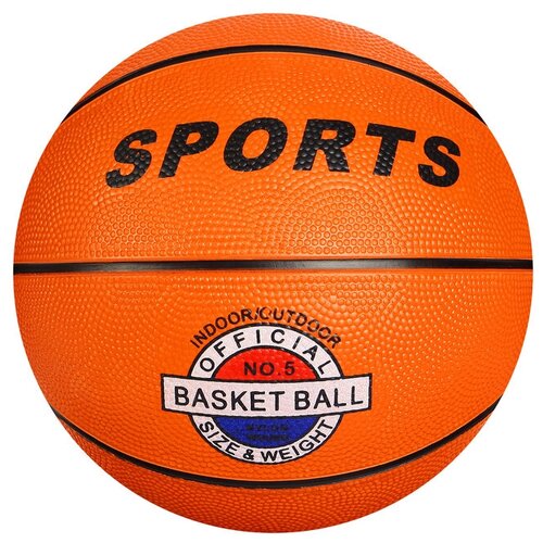мяч minsa sport баскетбольный размер 5 pvc бутиловая камера вес 420 г цвет оранжевый Мяч баскетбольный Sport, размер 5, PVC, бутиловая камера, 400 г