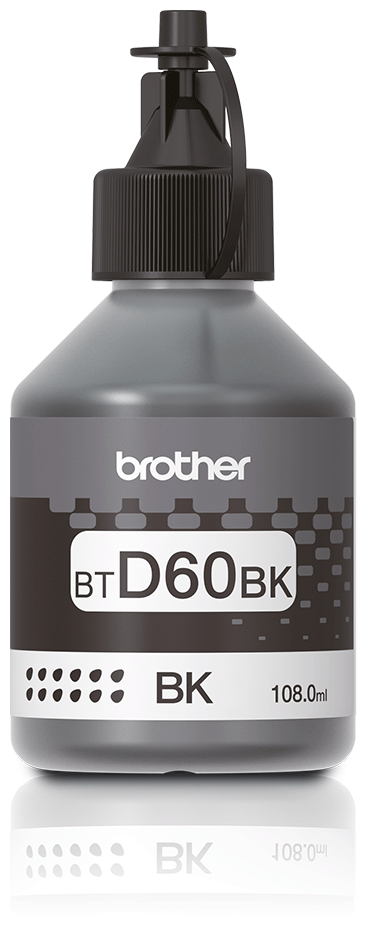 Чернила Brother BT-D60BK (BTD60BK), черный, оригинальные для Brother DCPT310/510W/710W