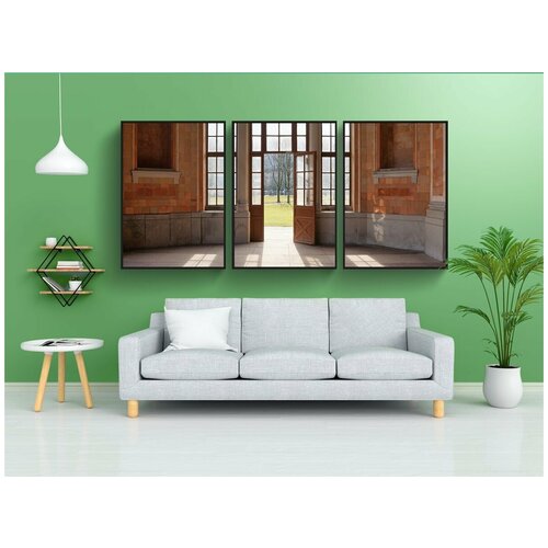 фото Набор модулных постеров для интерьера "баден баден, питейный зал, культура" 60x90 см. в тубусе, без рамки lotsprints