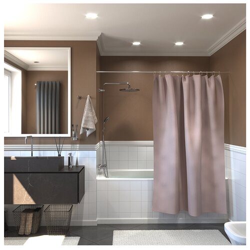 Занавеска для ванной комнаты My Space CAPITAL beige PR180180007, размер 180х180см, жаккард