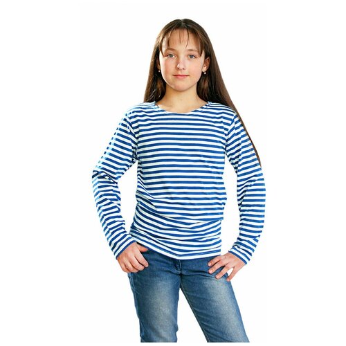 Лонгслив Компания БВР, размер 40/152-158, голубой футболка компания бвр размер 40 152 158 коричневый