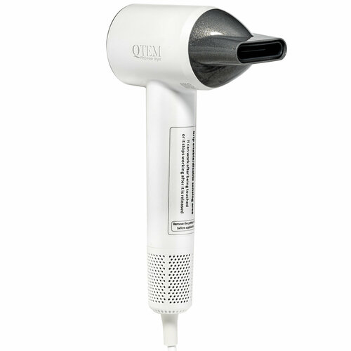 QTEM Фен Touch Sensing Hair Dryer, белый, 1 шт