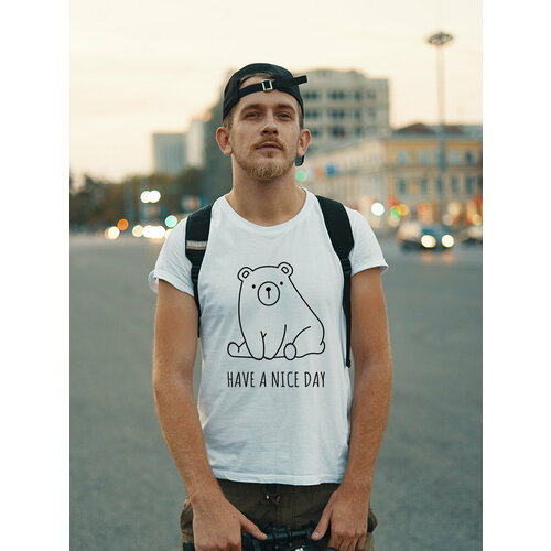 фото Футболка just4you, размер m, белый