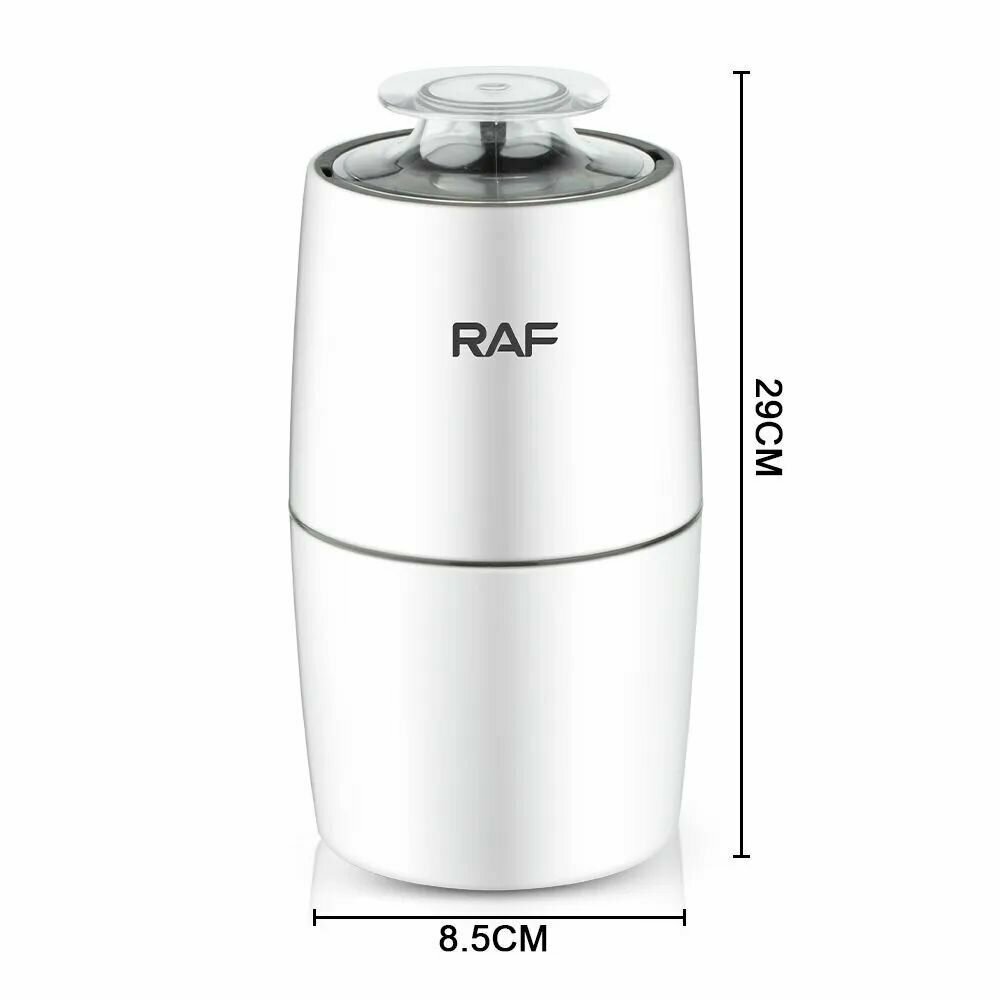 Кофемолка электрическая RAF R.7122/белая/вместимость 100г