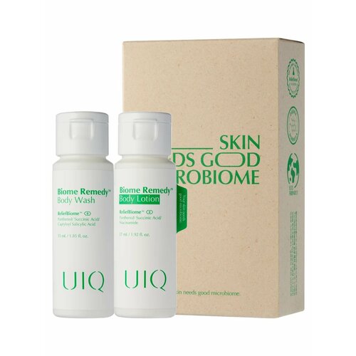 Подарочный набор для тела «Вашей коже нужен здоровый микробиом» UIQ Biome Remedy Mini Duo 55 мл + 57 мл