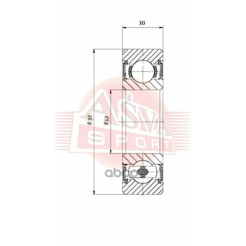 ASVA AB123210 Подшипник универсальный 12x32x10 760₽