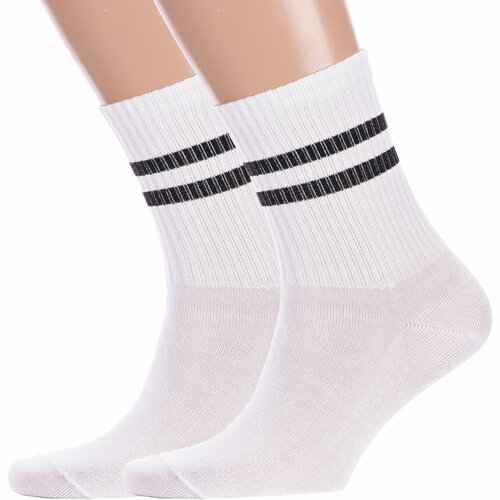 Носки HOBBY LINE, 2 пары, размер 36-40, белый носки hobby line 2 пары размер 36 40 белый