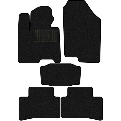Коврики в салон текстильные Allmone "Стандарт" для Hyundai Mufasa 1 (NU2) 2023 - Н. В, черные, 5шт. / Хендай Муфаса 1