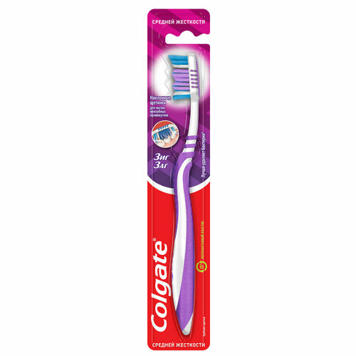 Зубная щетка COLGATE Зиг заг, средней жесткости, 7610196003544 упаковка 6 шт.