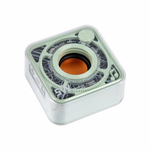 Портативная колонка DW12 5 Вт прозрачная 400 мАч зелёная 1721₽